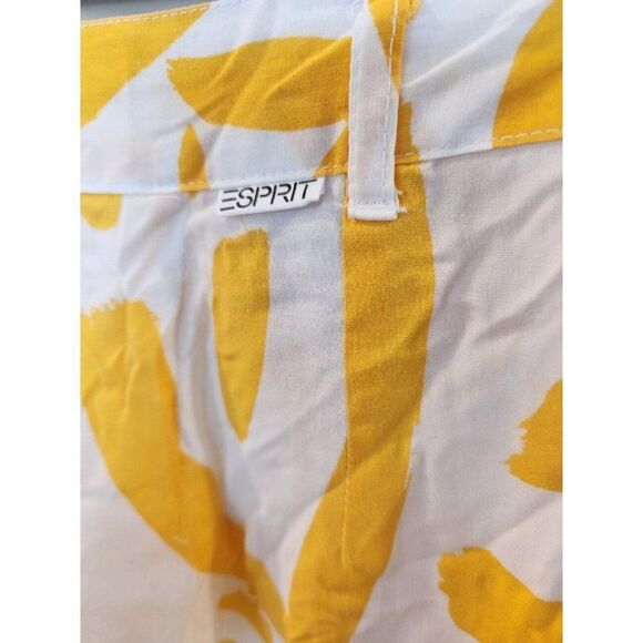 Vintage 80s Esprit Yellow White Shirt Pants Set Size S Oversized - Picture 12 of 15